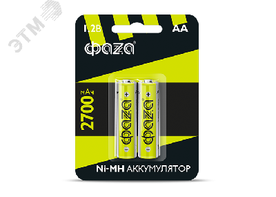 Элемент питания аккумуляторный AA 2700мАч Ni-MH