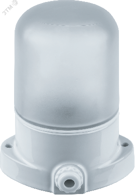Светильник НПБ-60w термостойкий для бани и сауны прямое основание белый IP54