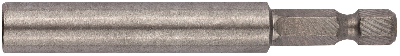 Адаптер для бит магнитный с кольцом, цельнометаллический, нержавеющая сталь 73 мм