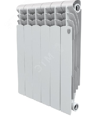 Радиатор алюминиевый секционный 500/80/4 боковое подключение