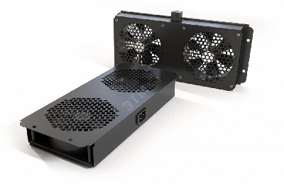 Модуль вентиляторный потолочный с 2-мявентиляторами для установки в шкафы серий TTC2. TTB и TWB. с подшипниками и крепежными элементами.без кабеля питания. цвет черный (RAL 9004SN)