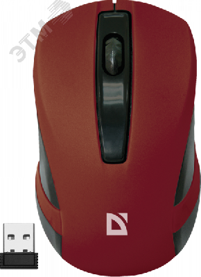 Мышь беспроводная MM-605 1200 dpi, 3 кнопки, красный