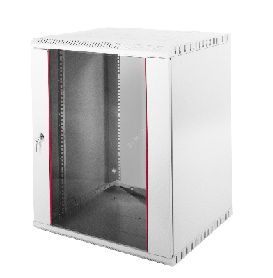 Шкаф телекоммуникационный настенный разборный 15U (600х650) дверь стекло
