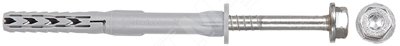 Дюбель фасадный с шурупом 10х80 SXR FUS цилиндрический бортик, нейлон, шестигранная головка (50шт)