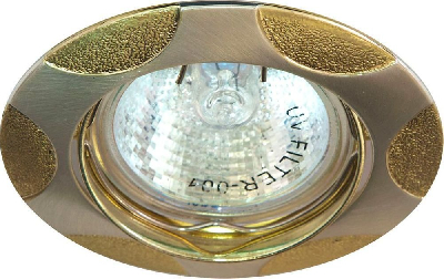 Светильник ИВО-50w 12в G5.3 поворотный металл серебро/золото