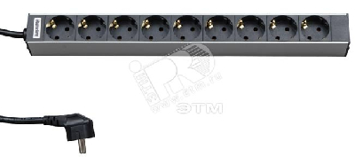 Блок розеток SHT19-9SH-2.5EU для шкафов 19 дюйм