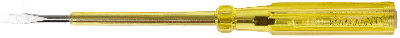 Отвертка индикаторная, желтая ручка 100 - 500 В, 190 мм
