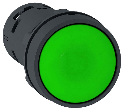 Кнопка зеленая возвратная 22мм 1но