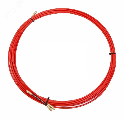 Протяжка кабельная (мини УЗК в бухте), стеклопруток, d=3.5 мм 10 м красная, REXANT
