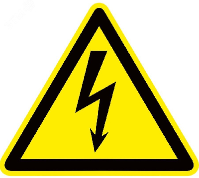 Знак пластик Опасность поражения электрическим током (Молния) W08 (150х150мм) PROxima