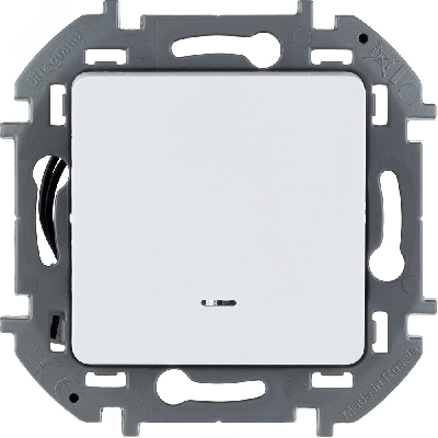 Выключатель одноклавишный с подсветкой/индикацией INSPIRIA 10 AX 250 В~ белый