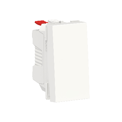 Выключатель UNICA MODULAR одноклавишный кнопочный схема 1 10 A 1 модуль белый