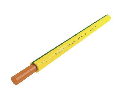 Провод силовой ПуВнг (А)-LS 1х0.75 желто-зеленый бухта однопроволочный