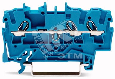 Клемма трехпроводная проходная 0.25-2.5(4)мм.кв. на DIN рейку