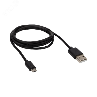 Кабель USB-micro USB, PVC, black, 1m