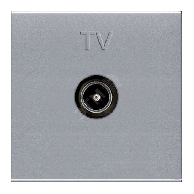 Механизм Zenit телевизионной розетки простой двухмодульный серебристый