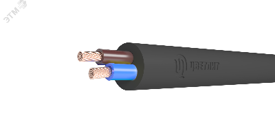 Провод ПВС 2х1.5 черный ТРТС