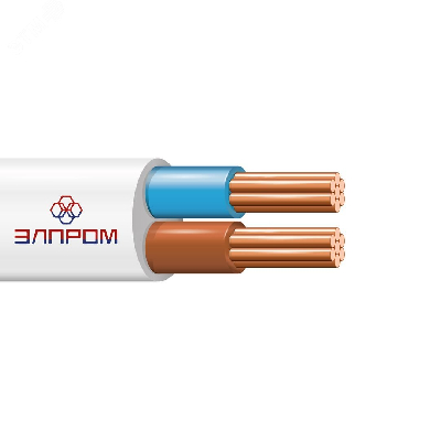 Провод ПВС нг(А)LS 2х0.75 белый(100м) ТРТС