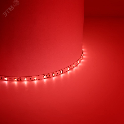 Лента светодиодная LEDх60/м 5м 4.8w/m 12в IP65 красный