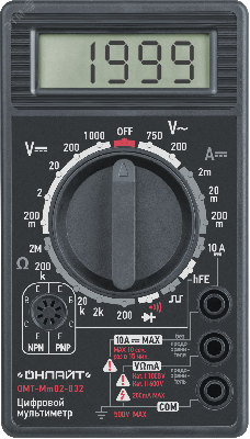 Мультиметр цифровой Онлайт OMT-Mm02-832