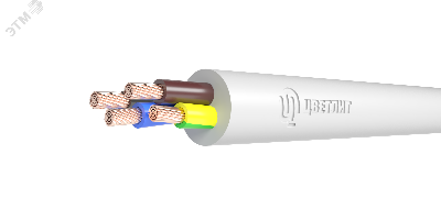 Провод ПВС 3х1,5+1х1,5 белый