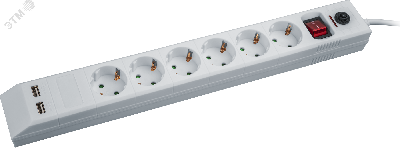 Фильтр сетевой NSP-USB-06-180-ESC-3x1 6 гнезд (1.8м)