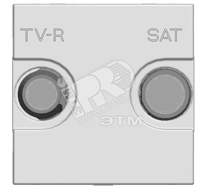 Zenit Розетка телевизионная TV-R-SAT одиночная с накладкой серебро