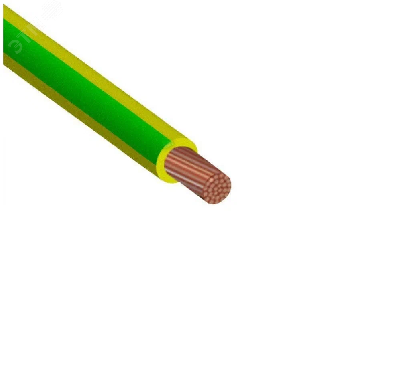 Провод силовой ПУГВнг(А)-LS 1х1 (PE) желто-зеленыймног опроволочный  500м