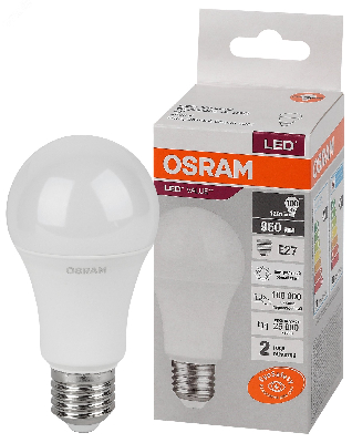 Лампа светодиодная LED 12 Вт E27 4000К 960Лм груша 220 В (замена 100Вт) OSRAM