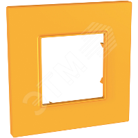 UNICA QUADRO Рамка 1 пост оранжевая