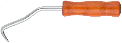 Крюк для вязки арматуры, деревянная ручка 220 мм