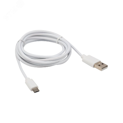 Кабель USB-micro USB, PVC, 1.8 м., белый, REXANT