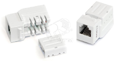 Вставка Keystone Jack RJ-45(8P8C) категория 5e 110 IDC заделка с помощью NE-TOOL белая