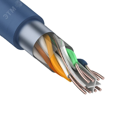 Кабель витая пара FTP 4PR 23AWG CAT6 (бухта 305 м ) REXANT
