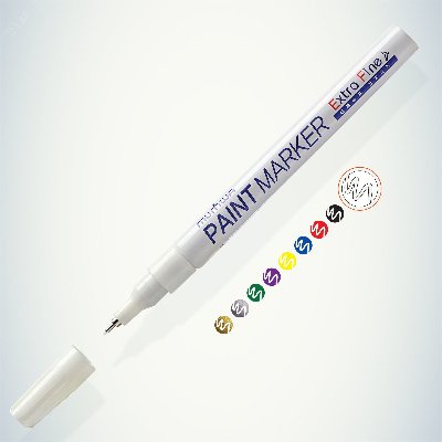 Маркер-краска MunHwa Extra Fine Paint Marker белая, 1мм, нитро-основа