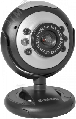 Веб-камера C-110 0.3 МП, подсветка, кнопка фото