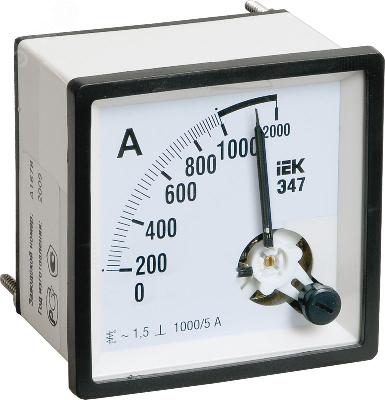 Амперметр Э47 1000/5А 72х72 AC включение через трансформатор (класс точности 1.5)