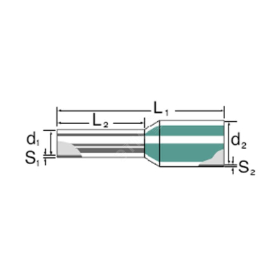 Наконечник с пластиковой изолированной втулкой H1,0/14D R SV